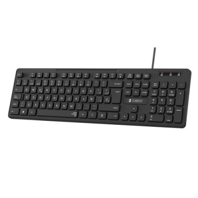 SUBBLIM Teclado Ergonomico Business Slim Silencioso con cable USB