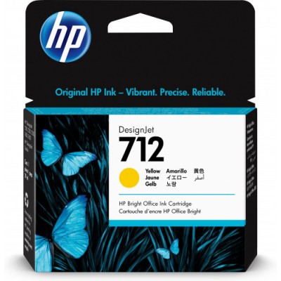 HP7122 CARTUCHO GRAN FORMATO TINTA HP 712 AMARILLO 3ED69A