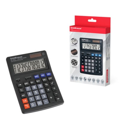 ErichKrause DC 4512 calculadora Escritorio Calculadora basica Negro