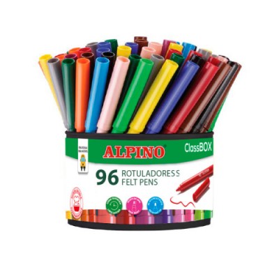 Alpino Economy pack bote 96 rotuladores de colores