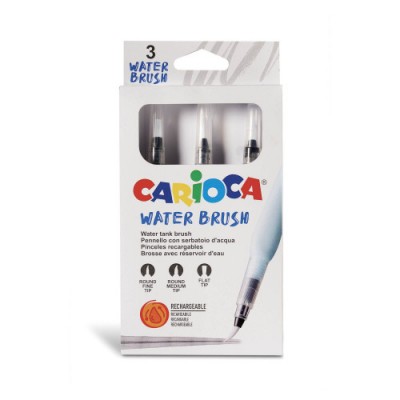 Carioca Pinceles Recargables Water Brush 3 Uds