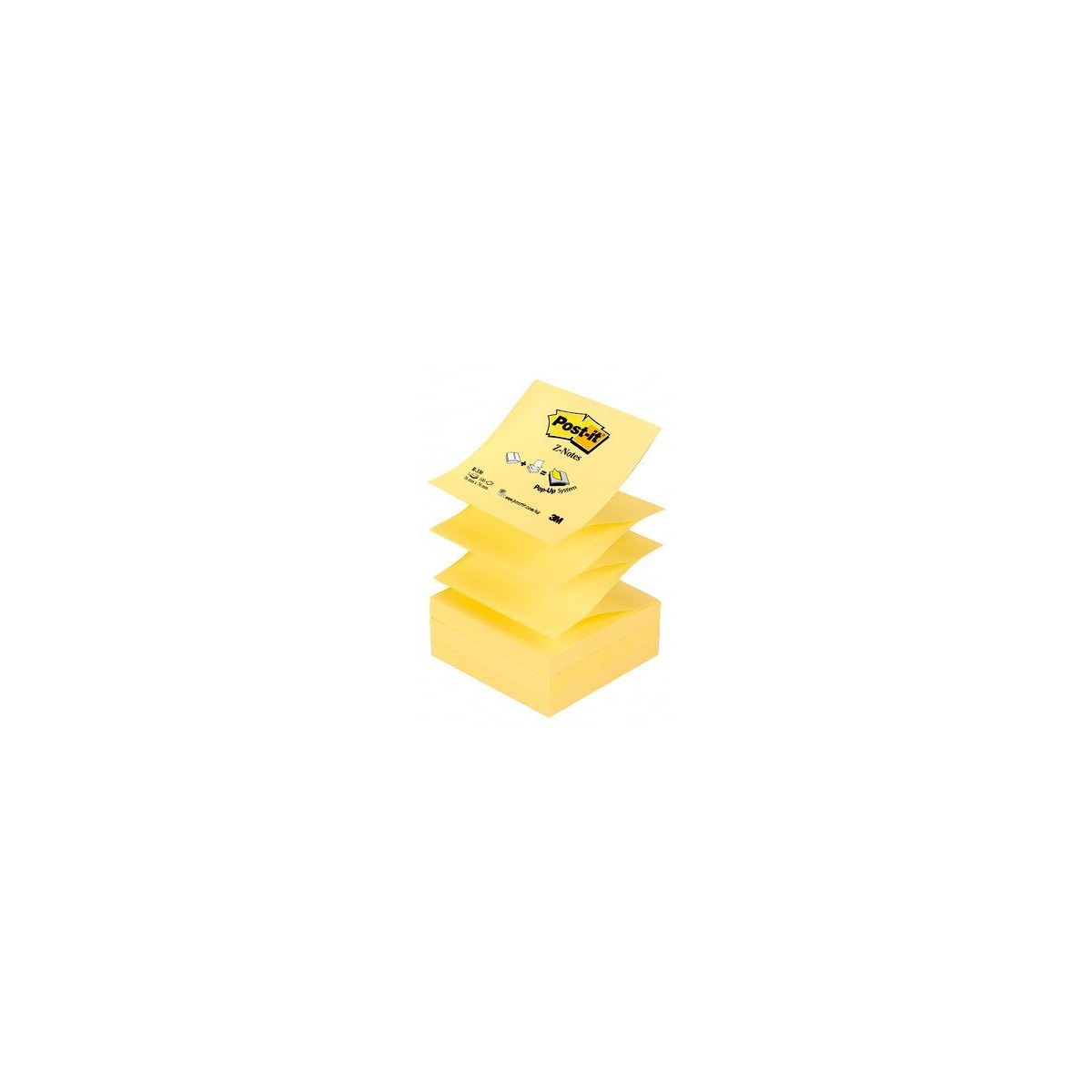 BLOC 100 HOJAS Z NOTES ADHESIVAS 76X76MM CANARY YELLOW R330 CY W10 POST IT 7100317838