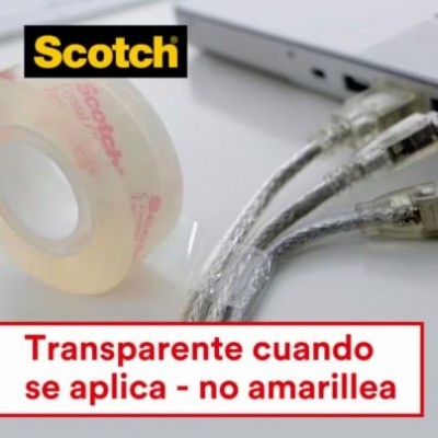 PACK 21 ROLLOS CINTA SUPERTRANSPARENTE 19MM 75M CRYSTAL CON DISPENSADOR 6 1975C3 SCOTH 7100088402