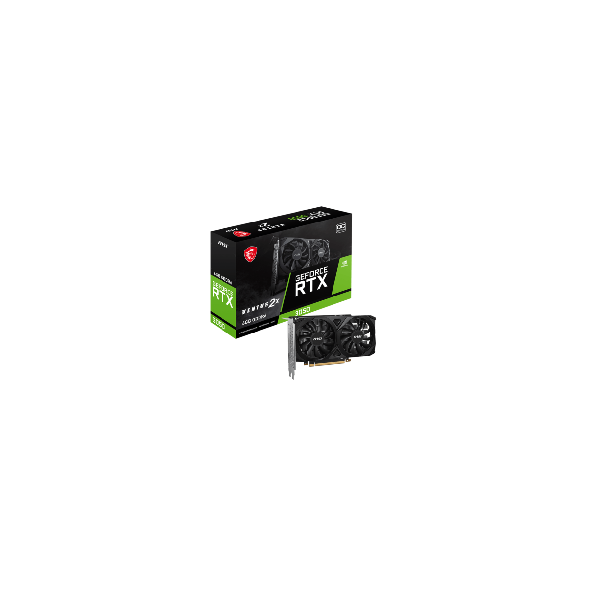 MSI Geforce RTX 3050 VENTUS 2X 6G OC NVIDIA 6 GB GDDR6