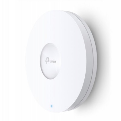 TP LINK AX3600 CEILING MOUNT DUAL BAND WI FI 6 ACCESS POINT 1X25GBPS RJ45 PORT 1148MBPS AT 24 GHZ 2402 MBSP AT 5 GHZ HIGH DENSI