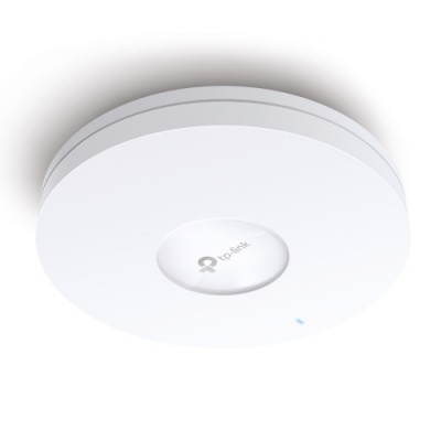 TP LINK AX3600 CEILING MOUNT DUAL BAND WI FI 6 ACCESS POINT 1X25GBPS RJ45 PORT 1148MBPS AT 24 GHZ 2402 MBSP AT 5 GHZ HIGH DENSI