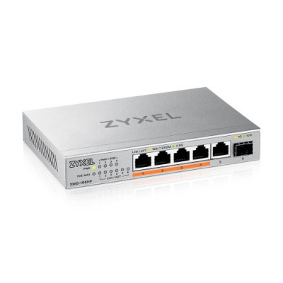 Zyxel XMG 105HP No administrado 25G Ethernet 100 1000 2500 Energia sobre Ethernet PoE Plata