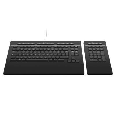 3Dconnexion Keyboard Pro with Numpad teclado USB Negro