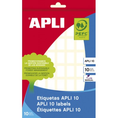 APLI 01635 etiqueta autoadhesiva Rectangulo Permanente Blanco 560 piezas