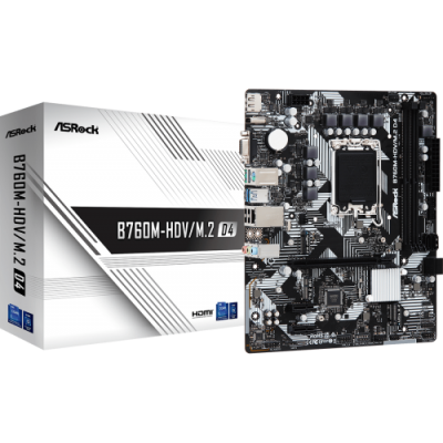 Asrock B760M HDV M2 D4 Intel B760 LGA 1700 micro ATX