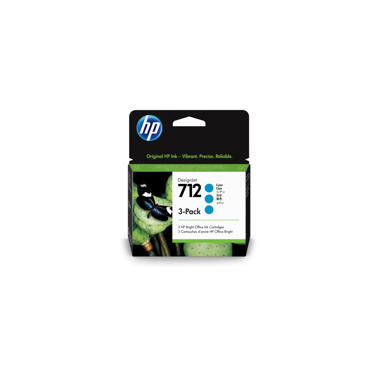 HP Paquete de 3 cartuchos de Tinta DesignJet 712 cian de 29 ml