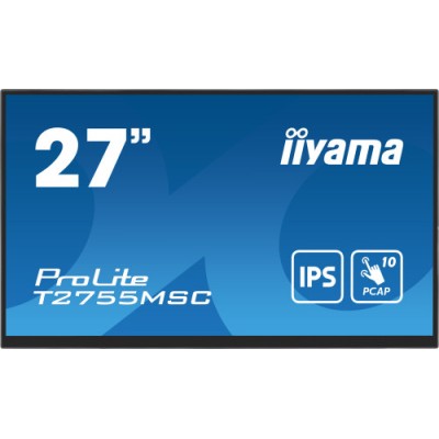 iiyama ProLite T2755MSC B1 pantalla para PC 686 cm 27 1920 x 1080 Pixeles Full HD LED Pantalla tactil Mesa Negro