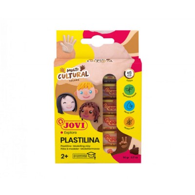 ESTUCHE PLASTILINA 6 BARRAS DE 15GR COLORES SURTIDOS GAMA MULTICULTURAL JOVI 90 6M