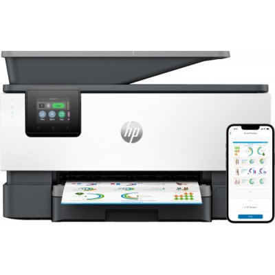 HP OfficeJet Pro Impresora multifuncion 9120b Color Impresora para Home y Home Office Imprima copie escanee y envie por fax Con