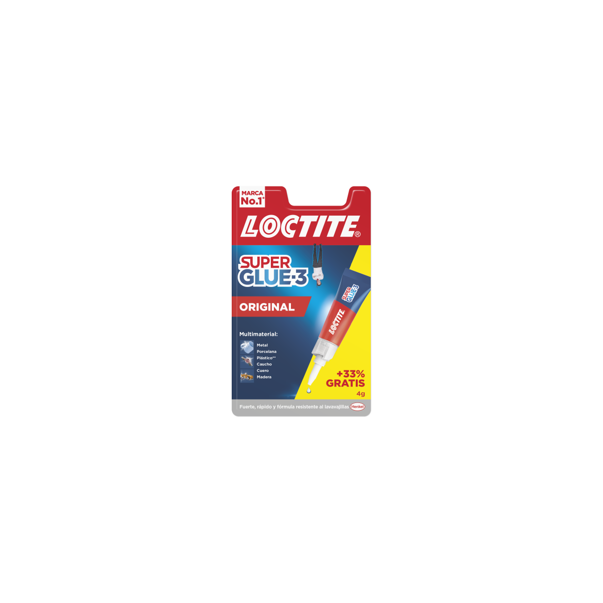 ADHESIVO INSTANTANEO SUPER GLUE 3 3GR33 GRATISORIGINAL LOCTITE 2601228