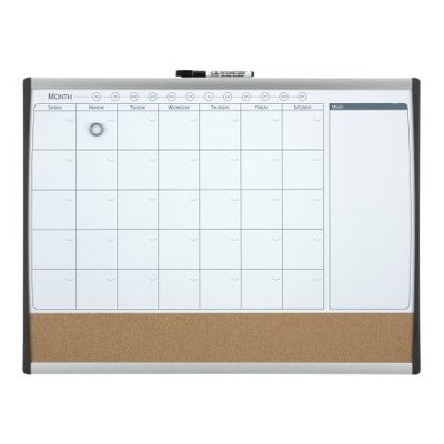 ORGANIZADOR MENSUAL MAGNETICOTABLERO CORCHO HORIZONTAL 585x430MM NOBO 1903813