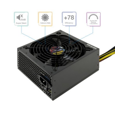 TooQ TQAPOLO 700SP unidad de fuente de alimentacion 700 W 204 pin ATX ATX Negro