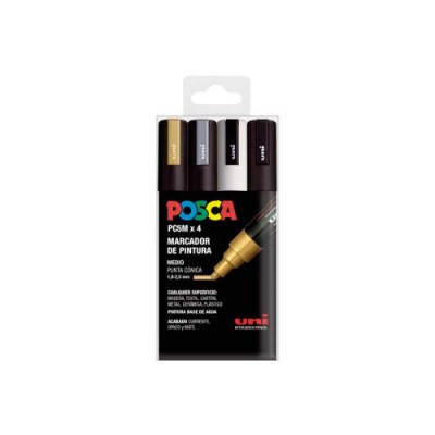 ESTUCHE 4UDS PC 5M GSWB POSCA UNIBALL 182634683