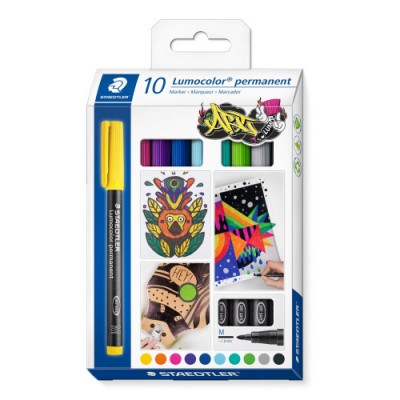 Staedtler Lumocolor 317 C10 marcador permanente Surtido Colores surtidos 10 piezas