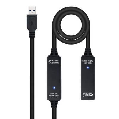 Nanocable Cable USB 30 prolongador con amplificador tipo A M A H 15m