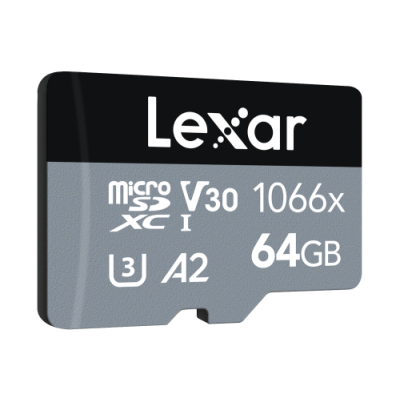 Lexar Professional 1066x microSDXC UHS I Cards SILVER Series 64 GB Clase 10