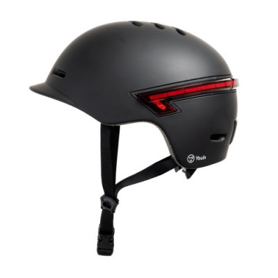 YOUIN CASCO CON LED TRASTERO Y MANDO BLUETOOTH L NEGRO