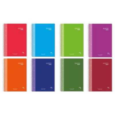 CUADERNO SERIE PREMIUM EXTRA TAPA EXTRA DURA 90 GRS A 5 148X210MM MICROPERFORADO 120 CUADRiCULA 5X5 GRECA SURTIDO PACSA 16480