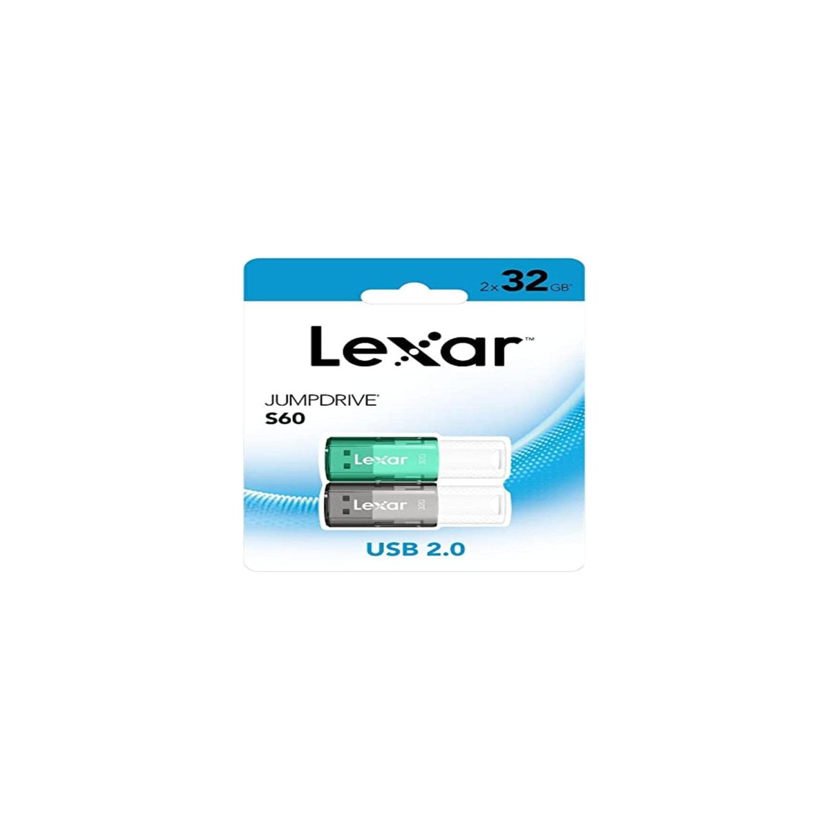 LEXAR 2X32GB PACK JUMPDRIVE S60 USB 20 FLASH DRIVE