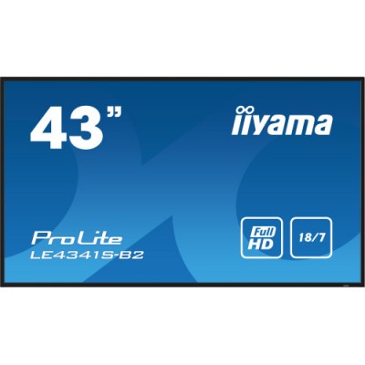 iiyama PROLITE LE4341S B2 Pantalla plana para senalizacion digital 108 cm 425 LCD 350 cd m Full HD Negro 18 7
