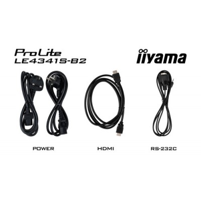 iiyama PROLITE LE4341S B2 Pantalla plana para senalizacion digital 108 cm 425 LCD 350 cd m Full HD Negro 18 7