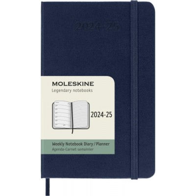 AGENDA 18 MESES 2024 2025 SEMANAL P 9 X 14 CM AZUL ZAFIRO TAPA DURA MOLESKINE DHB2018WN2Y25