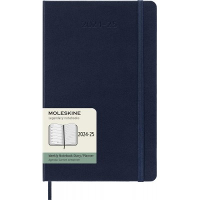 AGENDA 18 MESES 2024 2025 SEMANAL L 13 X 21 CM AZUL ZAFIRO TAPA DURA MOLESKINE DHB2018WN3Y25