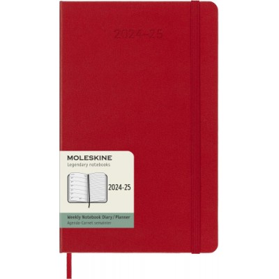 AGENDA 18 MESES 2024 2025 SEMANAL P 9 X 14 CM ROJO ESCARLATA TAPA BLANDA MOLESKINE DSF218WN2Y25