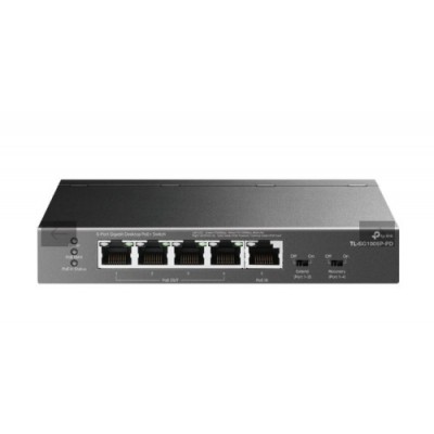 TP LINK SWITCH GIGABIT DE SOBREMESA DE 5 PUERTOS CON 1 PUERTO POE DE ENTRADA Y 4 PUERTOS POE DE SALIDA PUERTO 4 PUERTOS GIGABIT