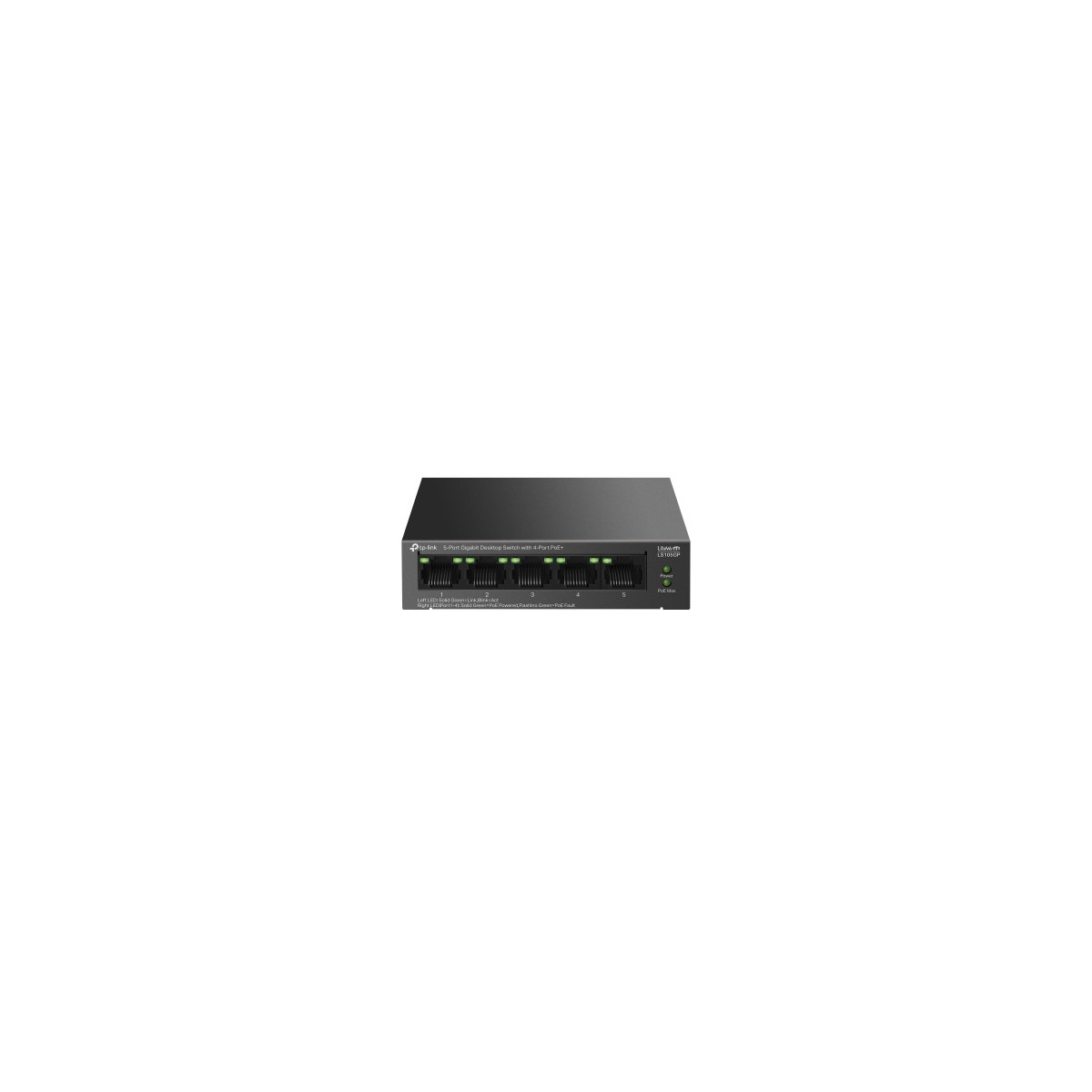 TP Link LiteWave LS105GP switch No administrado Gigabit Ethernet 10 100 1000 Energia sobre Ethernet PoE Negro