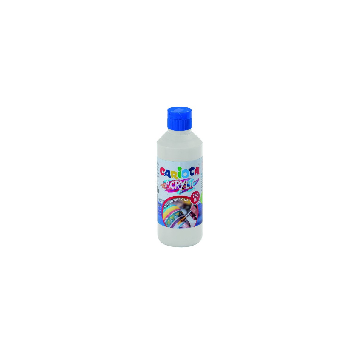 BOTELLA PINTURA ACRILICA 250 ML BLANCO CARIOCA 40431 01