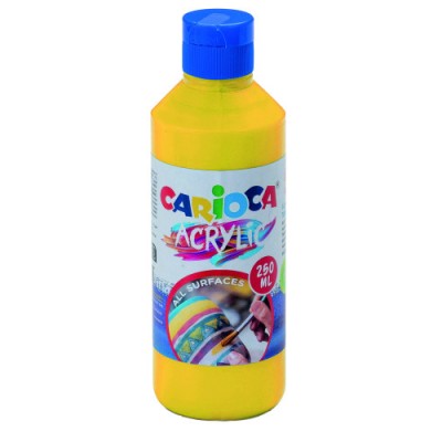 BOTELLA PINTURA ACRILICA 250 ML AMARILLO CARIOCA 40431 03