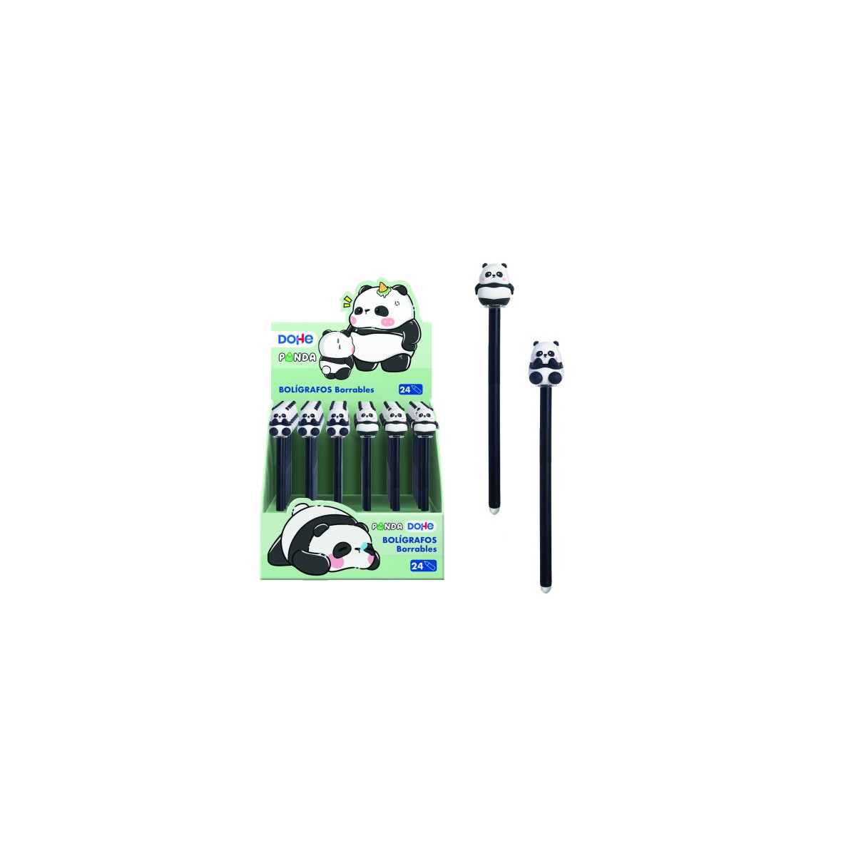 EXPOSITOR CON 24 BOLiGRAFOS BORRABLES PANDA DOHE 79645