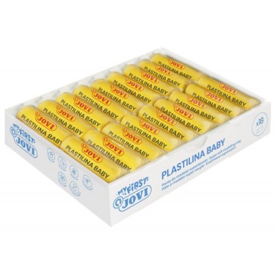 MY FIRST PLASTILINA BABY CAJA 18 PASTILLAS PASTA PARA MODELAR SuPER BLANDA 38 G AMARILLO NEW JOVI 37002