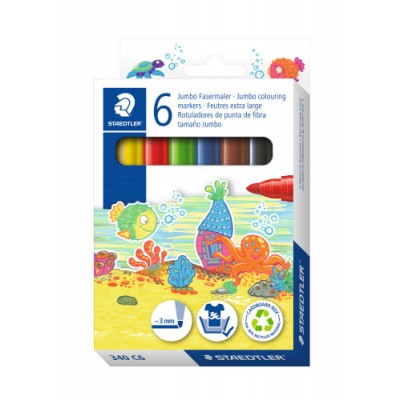 ESTUCHE DE CARToN 6 ROTULADORES GRUESOS NORIS 340 COLORES SURTIDOS STAEDTLER 340 C6