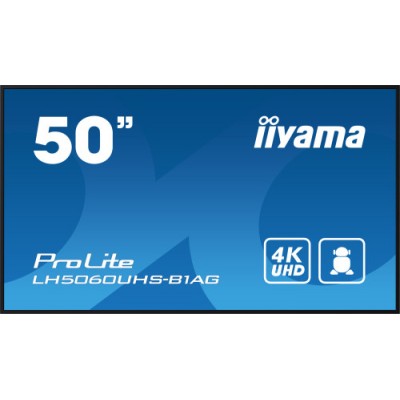 iiyama LH5060UHS B1AG pantalla de senalizacion Pizarra de caballete digital 1257 cm 495 LED Wifi 500 cd m 4K Ultra HD Negro Pro