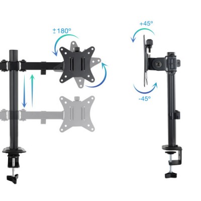 TooQ Soporte de Mesa para 2 Pantallas 17 27 Negro