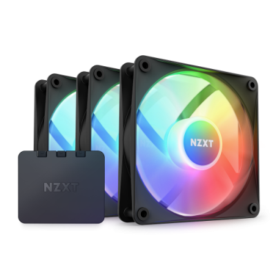 NZXT F120 RGB Core Triple Pack Carcasa del ordenador Ventilador 12 cm Negro 3 piezas