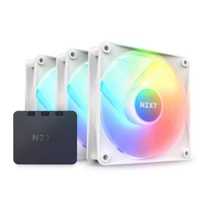 NZXT F120 Core RGB Carcasa del ordenador Ventilador 12 cm Blanco 3 piezas