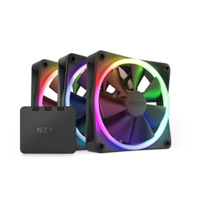 NZXT F120 RGB Triple Pack Carcasa del ordenador Ventilador 12 cm Negro 3 piezas