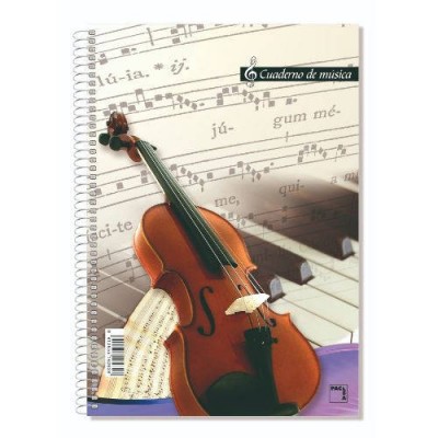 CUADERNO BLOCKS DE MUSICA 80 GRS FOLIO 215X310MM 20 HOJAS 16 PENTAGRAMAS PACSA 18805