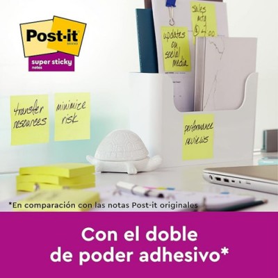 PACK 186 BLOCS 90 HOJAS Z NOTES ADHESIVAS 76X76MM SUPER STICKY CANARY YELLOW R330 SSCY VP20 POST IT 7100236629