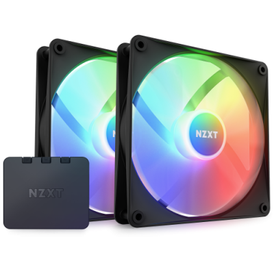 NZXT F140 RGB Core Carcasa del ordenador Ventilador 14 cm Negro 2 piezas