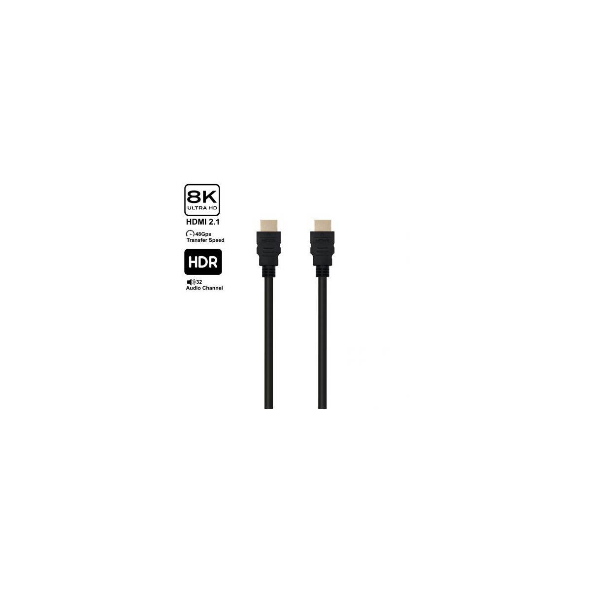 EWENT ULTRA HIGH SPEED HDMI 21 CABLE WITH ETHERNET BLACK M M 80M 8K60HZ HDR