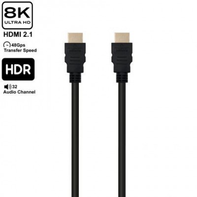 EWENT ULTRA HIGH SPEED HDMI 21 CABLE WITH ETHERNET BLACK M M 100M 8K60HZ HDR